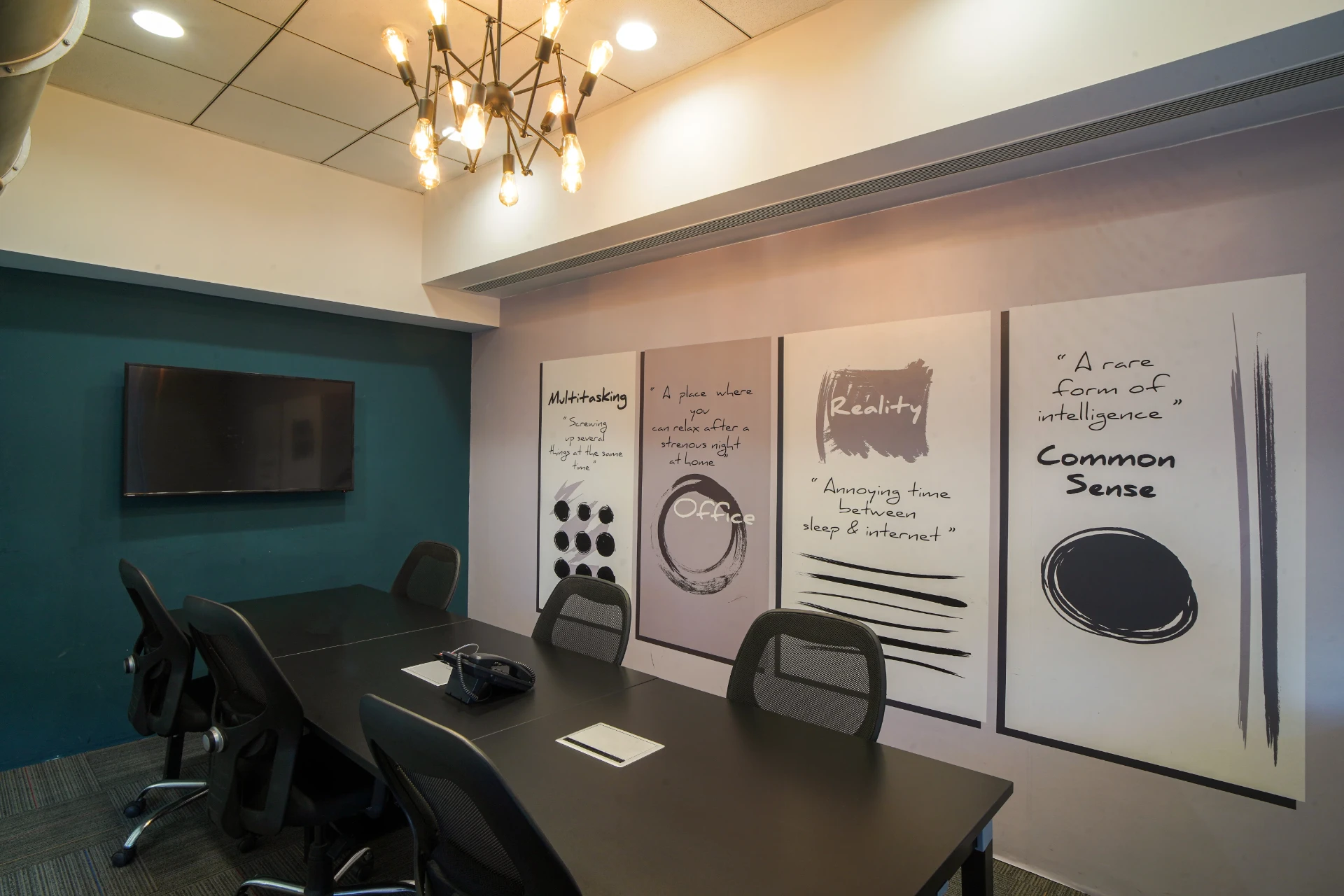 Quote Wall Meeting Room at YesssWorks Andheri, Ackruti Softech Park
