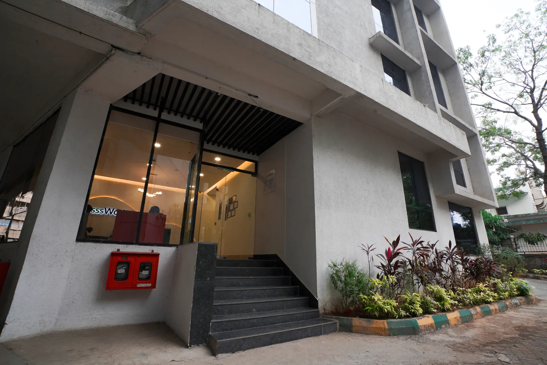 Ground Floor Entrance at YesssWorks Mahape, Aurum Q6