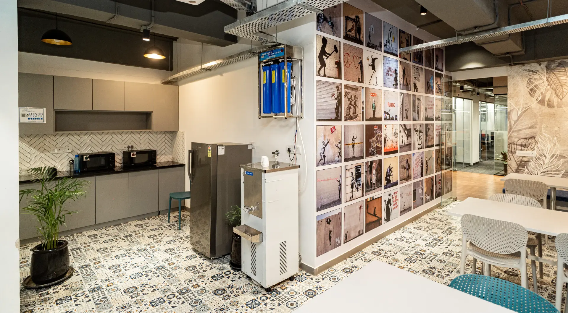 Pantry with Microwaves, Fridge and Water Station at YesssWorks Goregaon