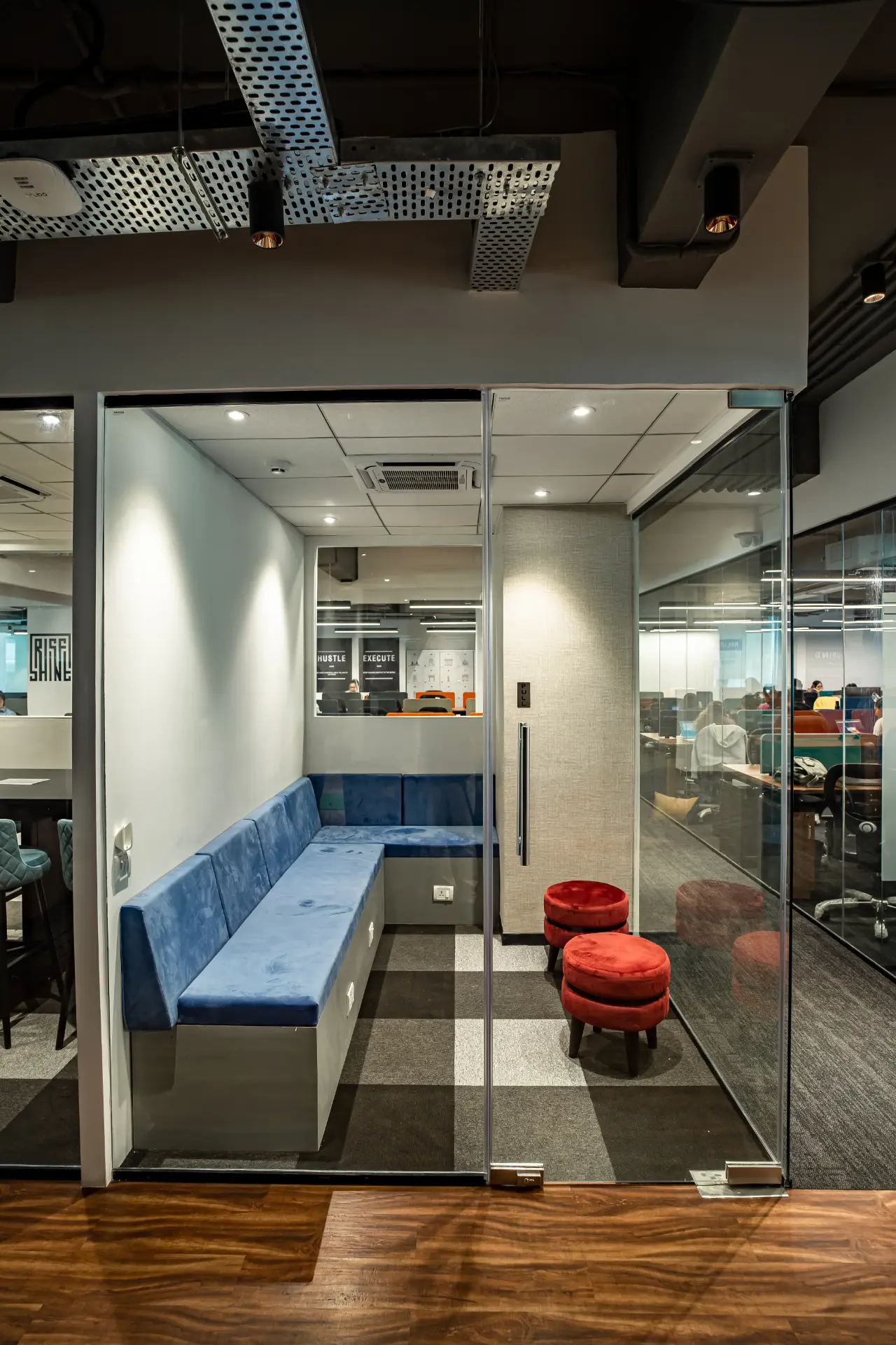 Boardroom Seen Through the Glass Wall at YesssWorks Mumbai & Navi Mumbai