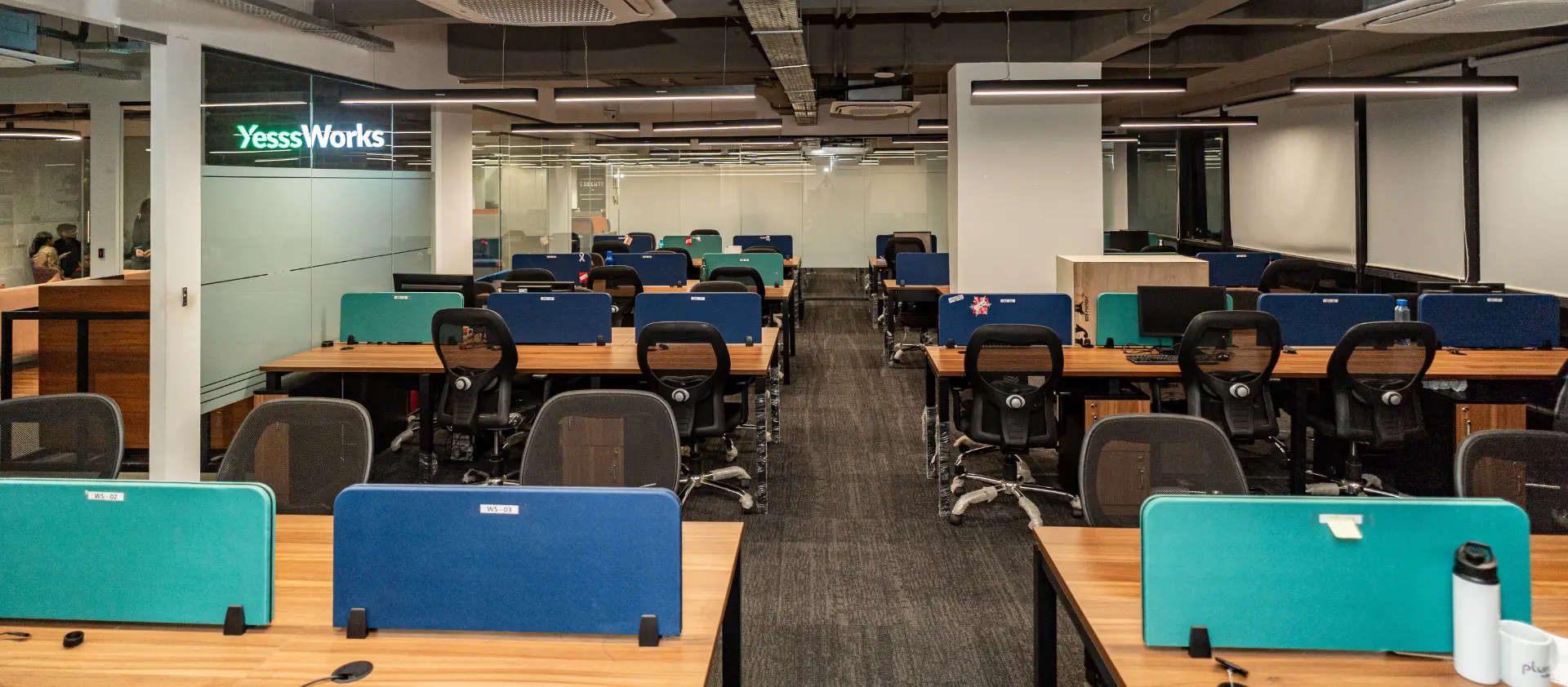 Team Meeting Beside the Open Floor at YesssWorks Mumbai and Navi Mumbai