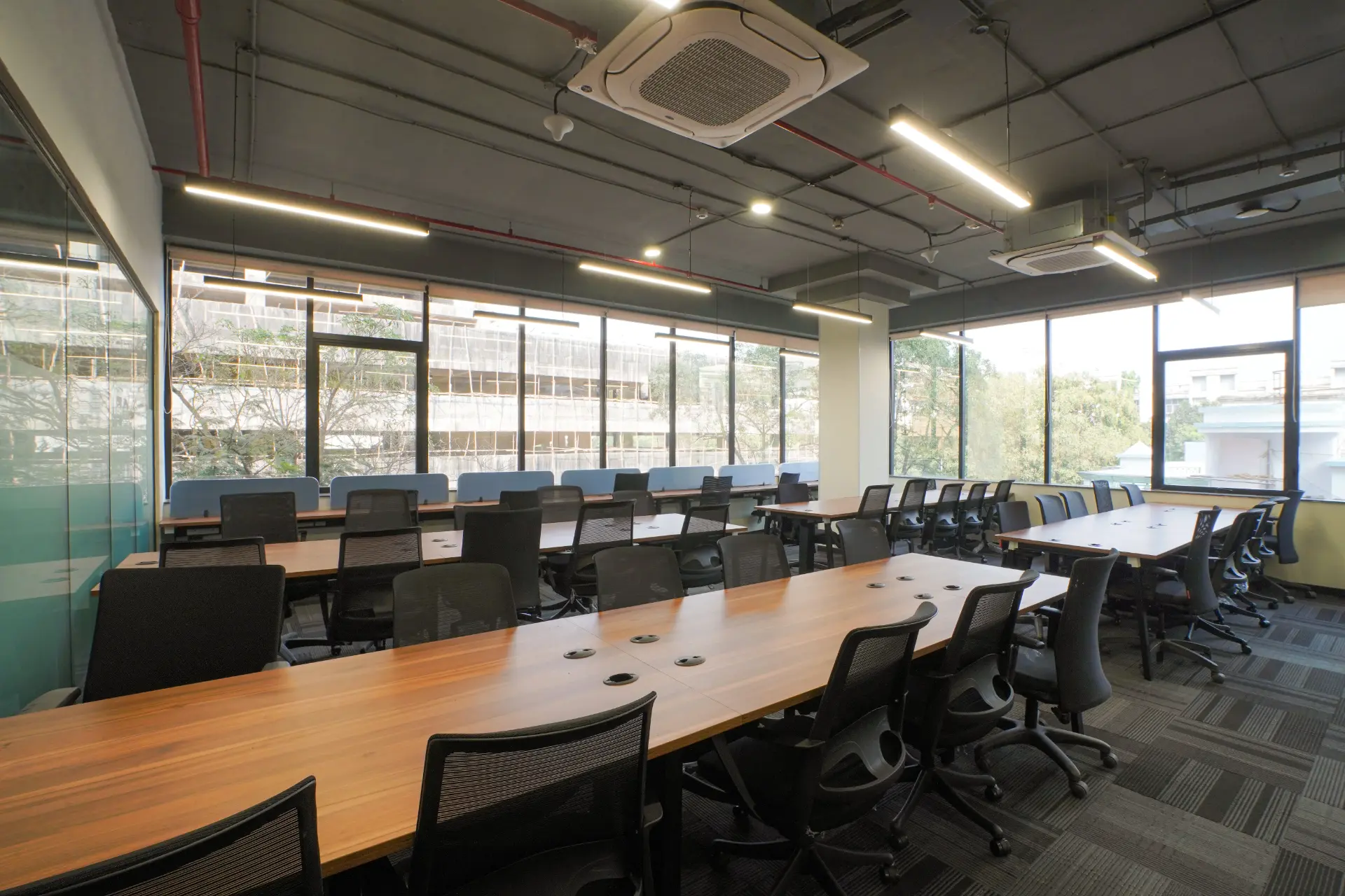 Window Side Desk Rows at YesssWorks Mahape