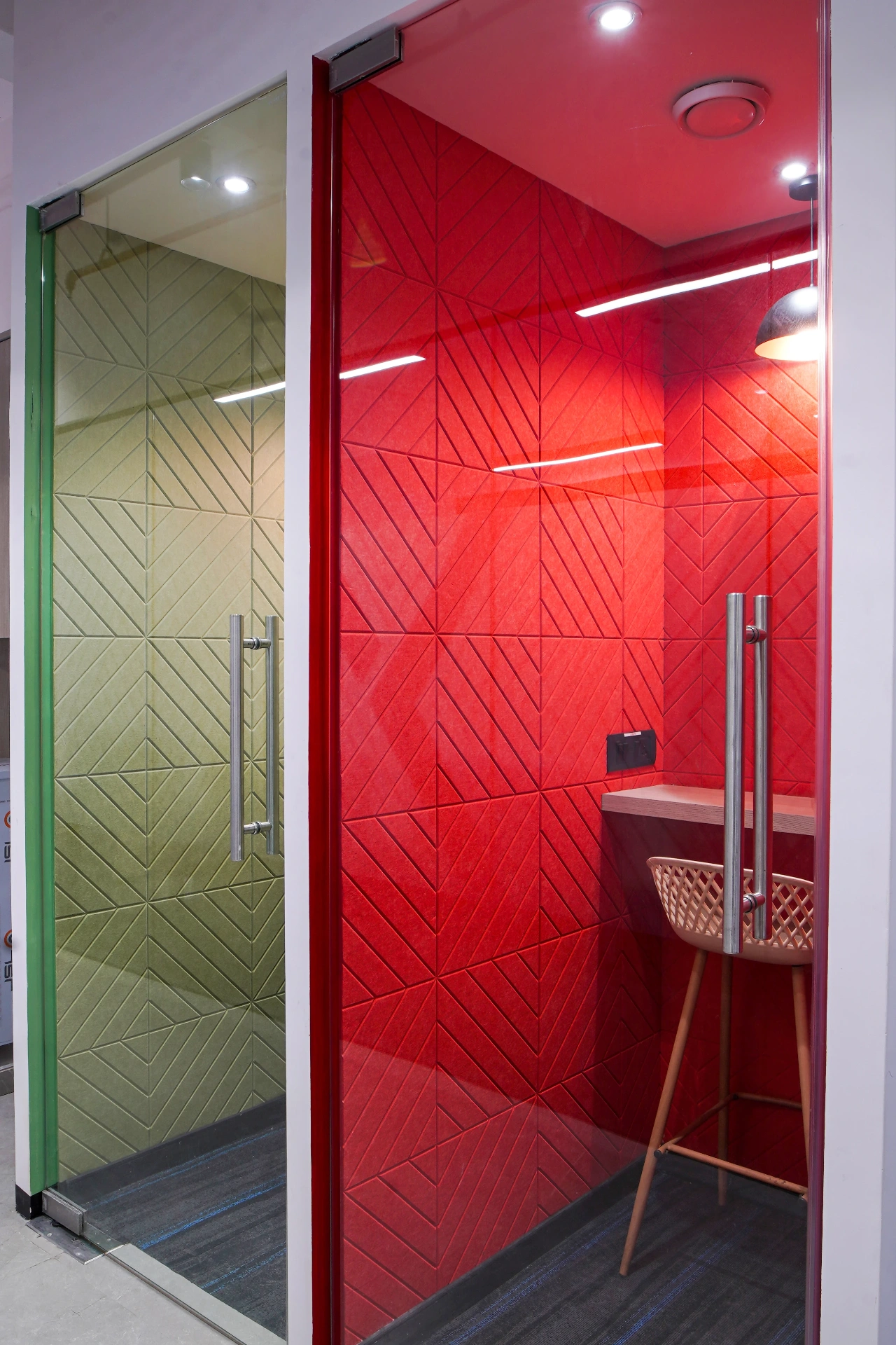 Red & Green Phone Booths at YesssWorks Mahape