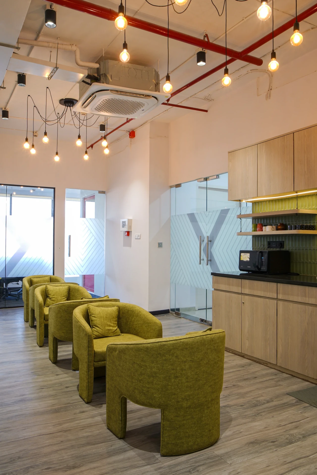 Olive Lounge & Pantry Wall at YesssWorks Mahape