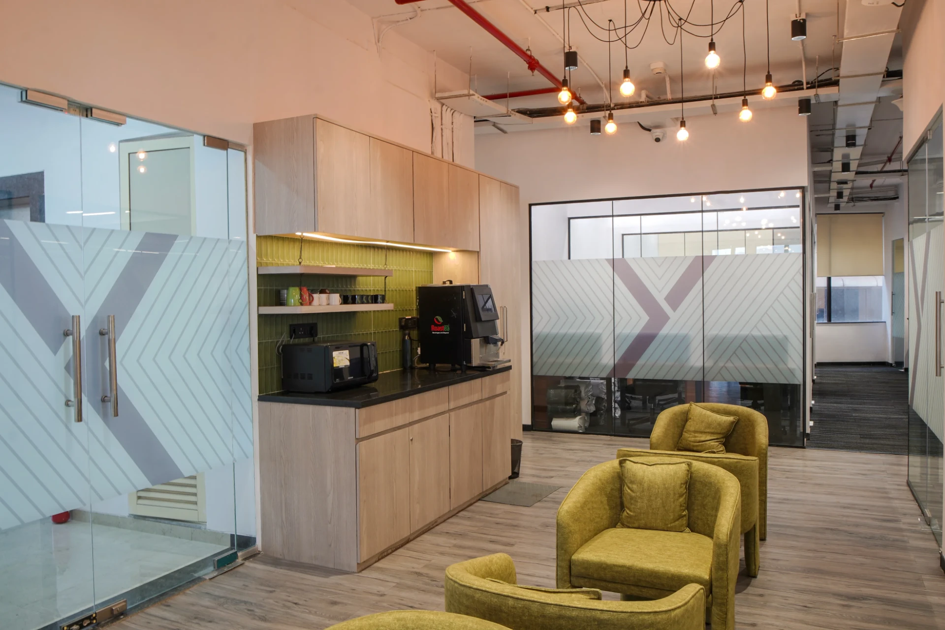 Microwave & Coffee Station at YesssWorks Mahape