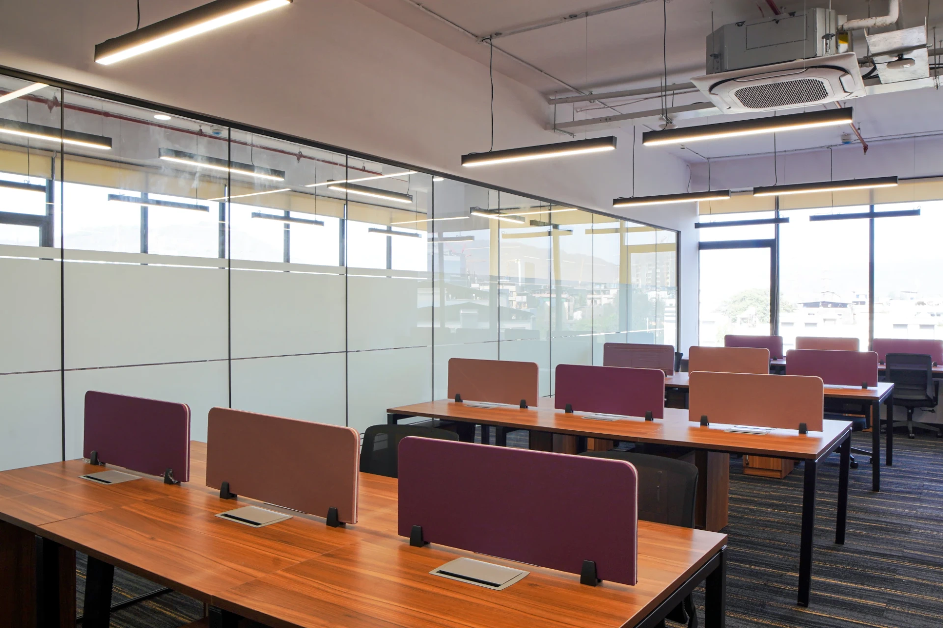 Boardroom Seen Through the Glass Wall at YesssWorks Mumbai & Navi Mumbai