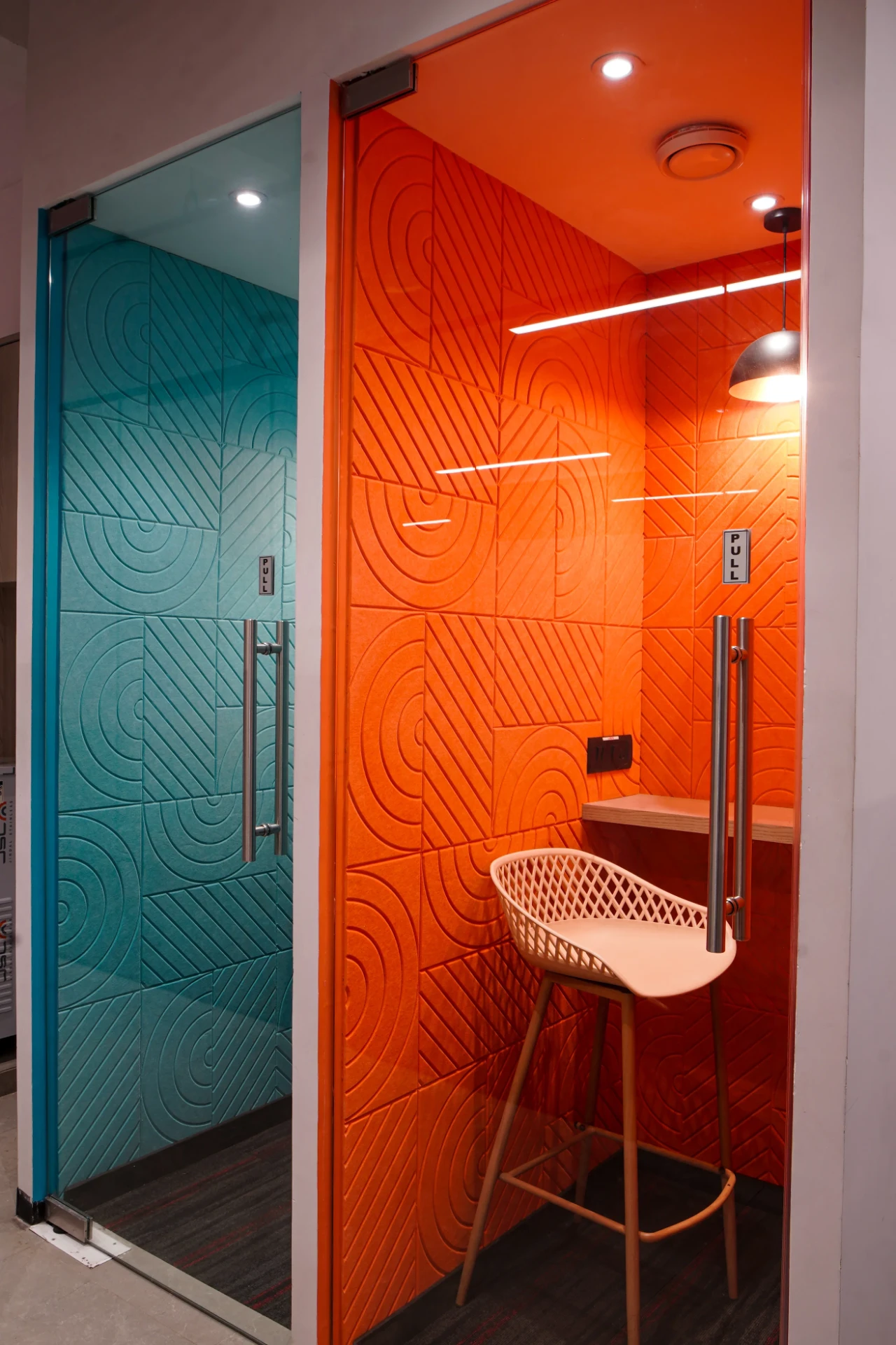 Open Desks near the Phone Booth at YesssWorks Mumbai & Navi Mumbai