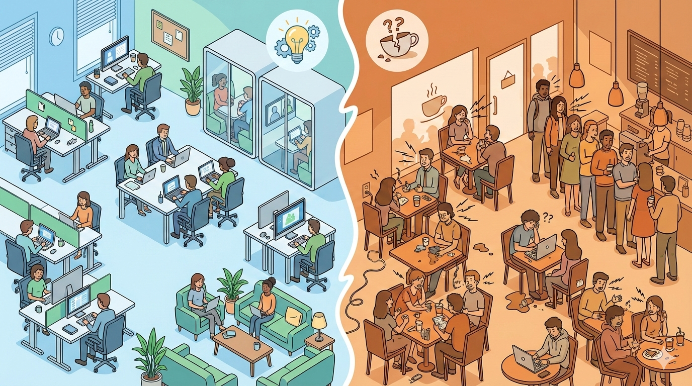 Coworking vs Coffee Shops: Where Do You Really Work Better?